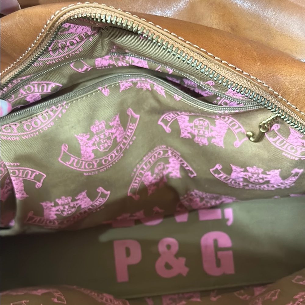 Juicy Couture Brown and Gold Satchel with Timeless Elegance - Picture 13 of 14